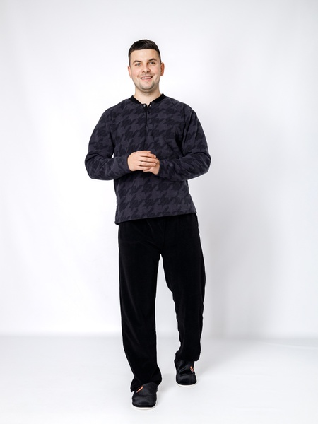 Мужская пижама 46 цвет темно-серый ЦБ-00234916 SKT000945033 фото
