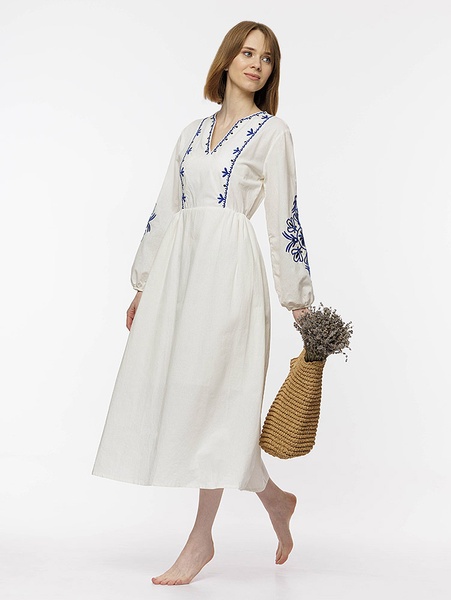Жіноча сукня вишиванка 42 колір білий ЦБ-00214054 SKT000895521 фото