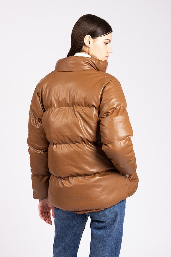 Куртка женская короткая 46 цвет коричневый ЦБ-00177409 SKT000591688 фото