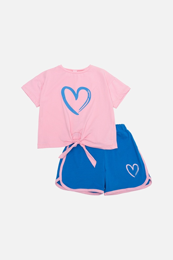 Костюм с шортами для девочки 116 цвет розовый ЦБ-00187898 SKT000836613 фото