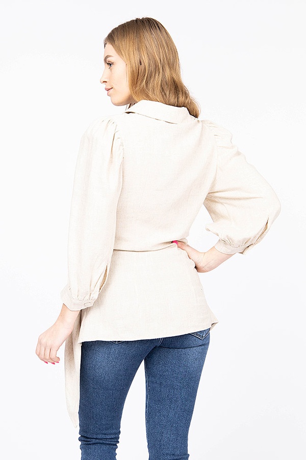 Блуза жіноча 42 колір бежевий ЦБ-00157893 SKT000534964 фото