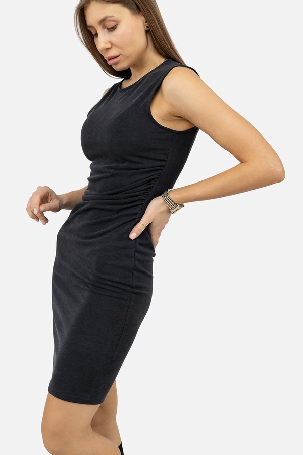 Жіноча сукня-міні 42 колір сірий ЦБ-00246520 SKT000984720 фото