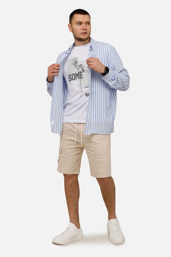 Мужские шорты 44 цвет бежевый ЦБ-00249870 SKT000992110 фото