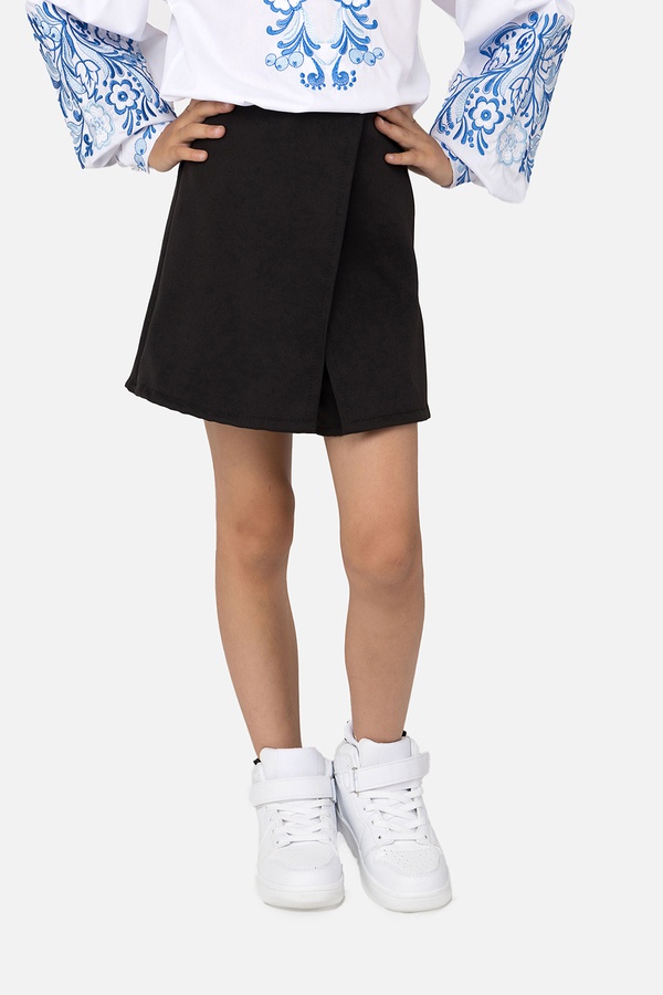 Юбка-шорты для девочки 116 цвет черный ЦБ-00251248 SKT000996306 фото