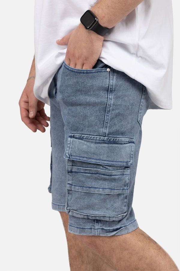 Чоловічі джинсові шорти 42 колір блакитний ЦБ-00250589 SKT000993652 фото
