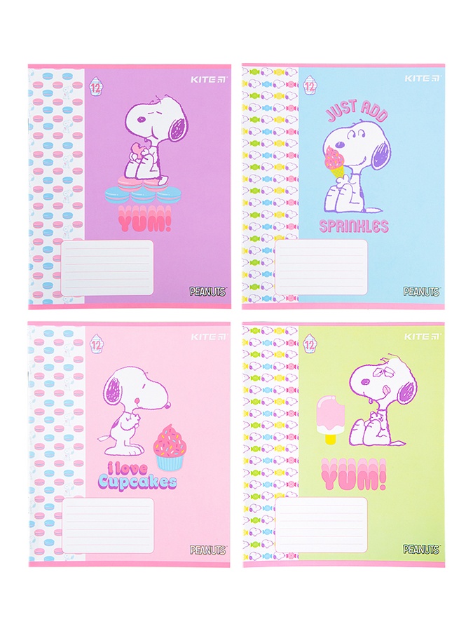 Зошит в косу лінію 12 аркушів Peanuts Snoopy колір різнокольоровий ЦБ-00197348 SKT000860984 фото