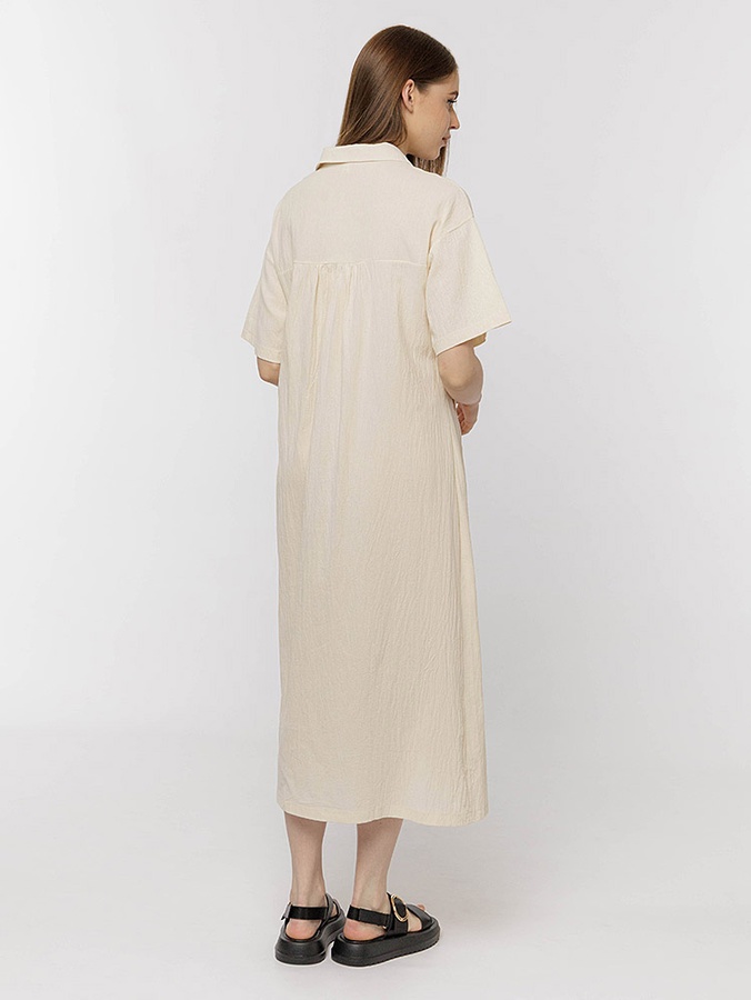 Женское длинное платье 42 цвет молочный ЦБ-00216894 SKT000901607 фото