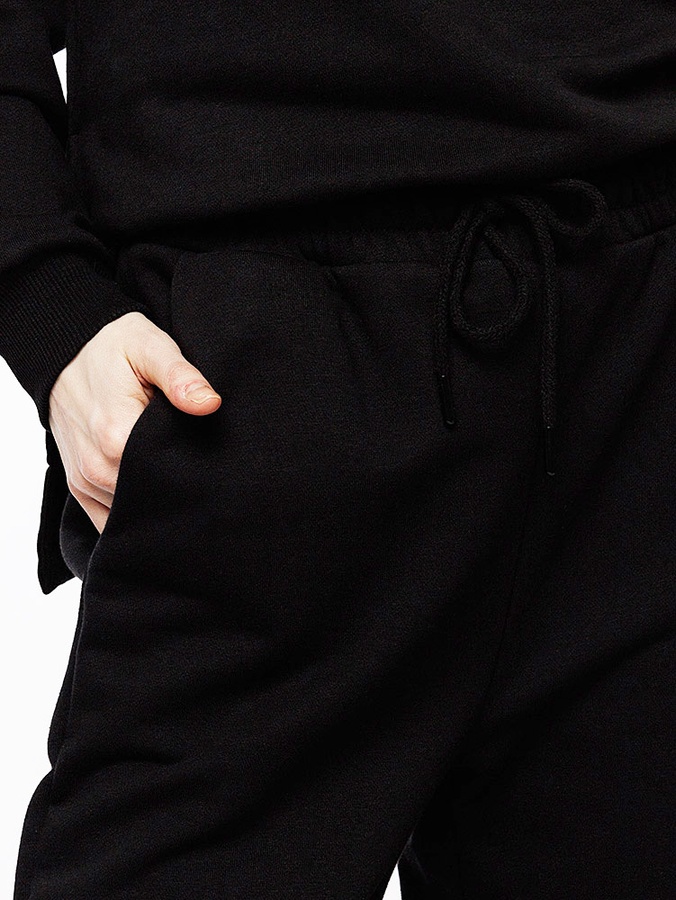 Жіночі спортивні штани на резинках 48 колір чорний ЦБ-00214271 SKT000896120 фото