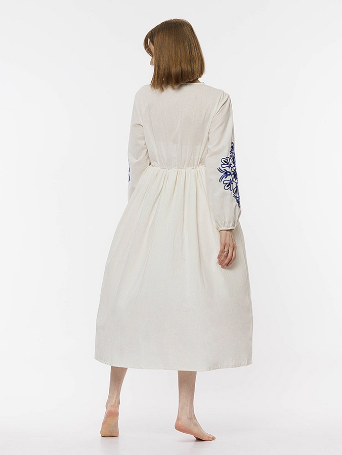 Женское платье вышиванка 42 цвет белый ЦБ-00214054 SKT000895521 фото