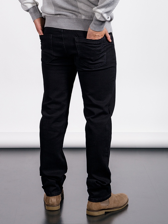 Мужские джинсы регуляр 56 цвет черный ЦБ-00233728 SKT000942019 фото