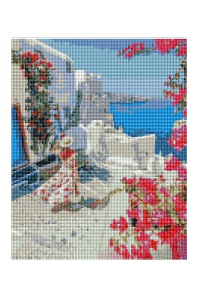 Алмазная мозаика "Девушка на прогулке" цвет разноцветный ЦБ-00234020 SKT000942906 фото