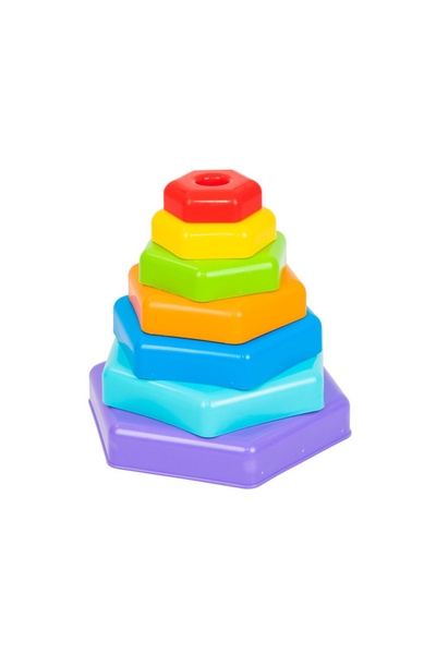 Розвиваюча іграшка "Райдужна пірамідка" колір різнокольоровий 00-00206140 SKT000238584 фото