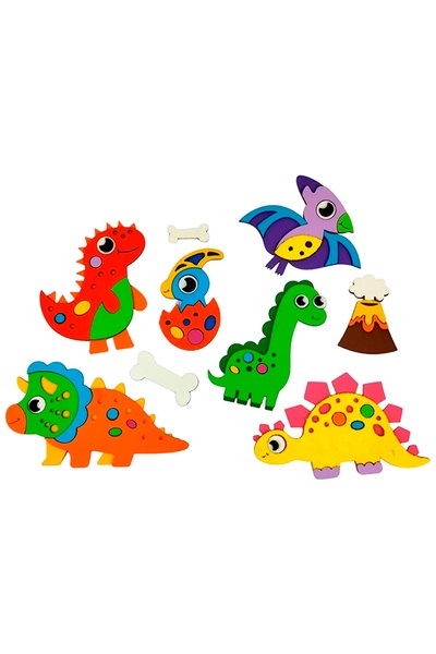 Набір 3D аплікація "Динозаври" колір різнокольоровий ЦБ-00235523 SKT000946223 фото