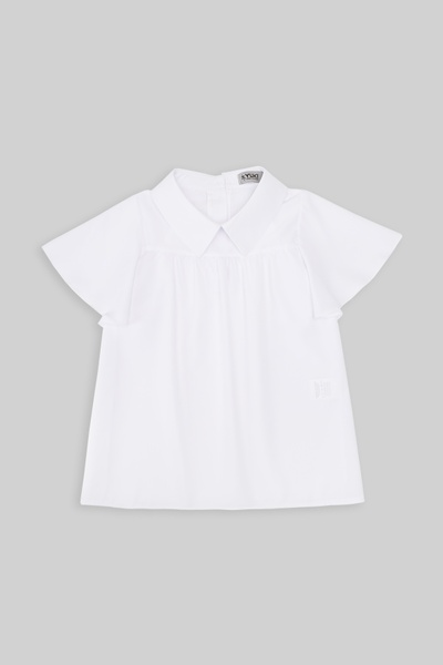 Блуза з коротким рукавом для дівчинки 140 колір білий ЦБ-00253489 SKT001002141 фото