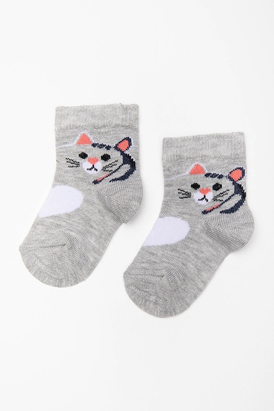Шкарпетки для дівчинки 31-34 колір світло-сірий ЦБ-00194645 SKT000855008 фото