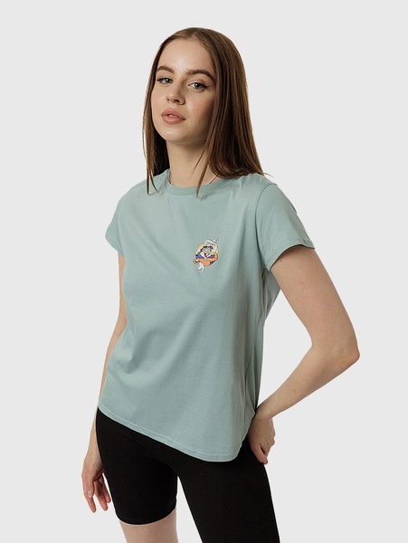 Жіноча футболка 48 колір м'ятний ЦБ-00218107 SKT000903932 фото