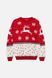 Новорічний джемпер для дівчинки 116 колір червоний ЦБ-00233904 SKT000942454 фото 1