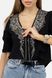Женская вышиванка с коротким рукавом 42 цвет черный ЦБ-00245318 SKT000981214 фото 4
