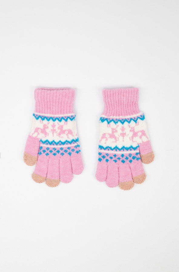Перчатки для девочки 6 цвет розовый ЦБ-00228667 SKT000930103 фото