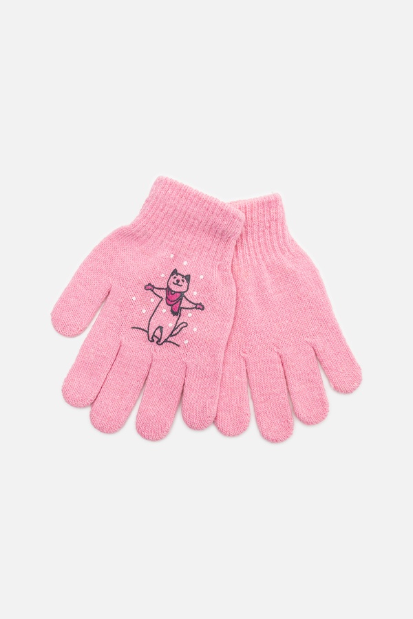 Перчатки для девочки 2 цвет розовый ЦБ-00230748 SKT000935446 фото