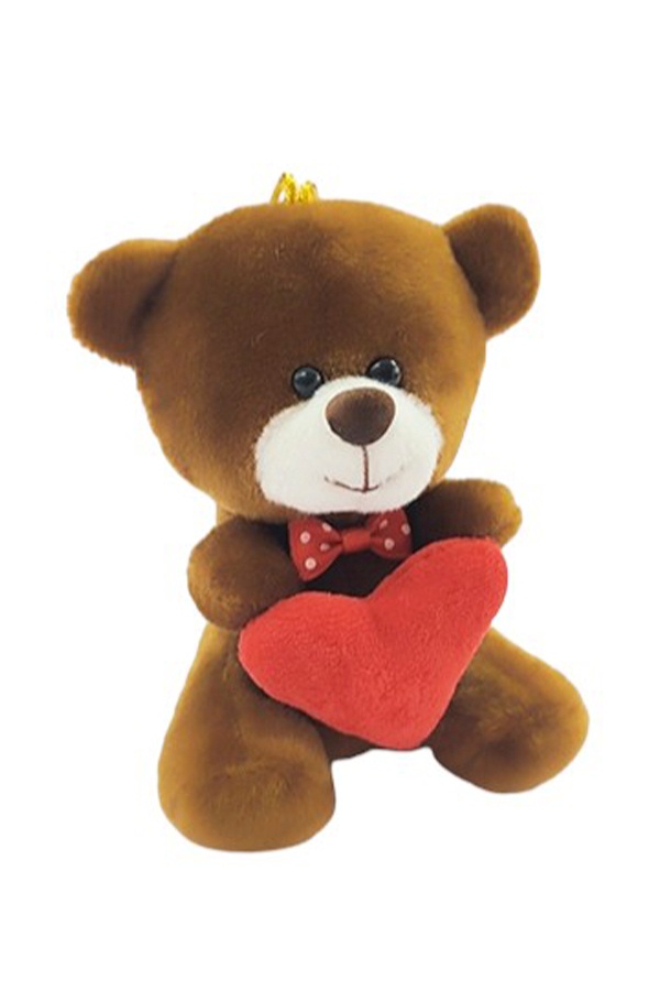 Текстильный сувенир Медвежонок "Михасик" с сердечком цвет шоколад ЦБ-00244321 SKT000978421 фото