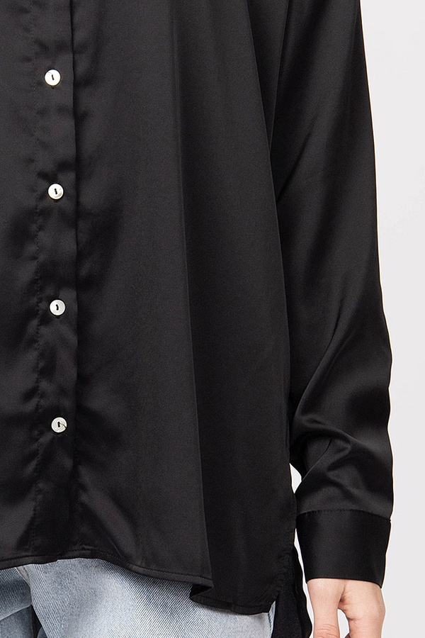 Блуза жіноча 42 колір чорний ЦБ-00173853 SKT000581592 фото