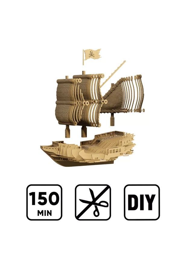 Картонный конструктор Cartonic 3D Puzzle PIRATE SHIP Cartonic CARTSHIP ЦБ-00289957 фото