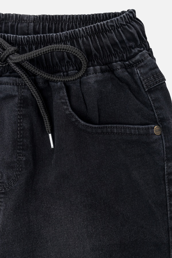 Джинсовые джогеры для мальчика 128 цвет черный ЦБ-00242115 SKT000963517 фото