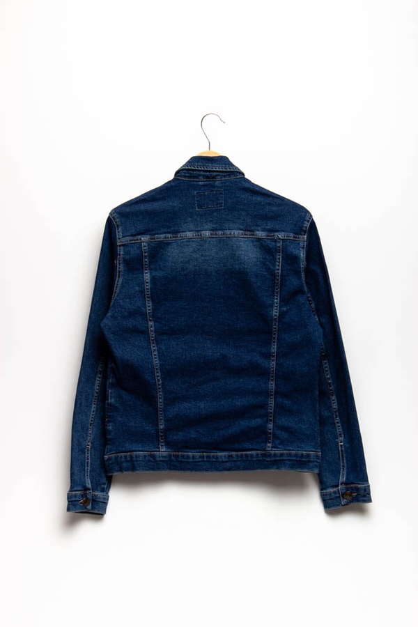 Куртка джинсова регуляр чоловіча колір темно-синій ЦБ-00155972 SKT000530005 фото