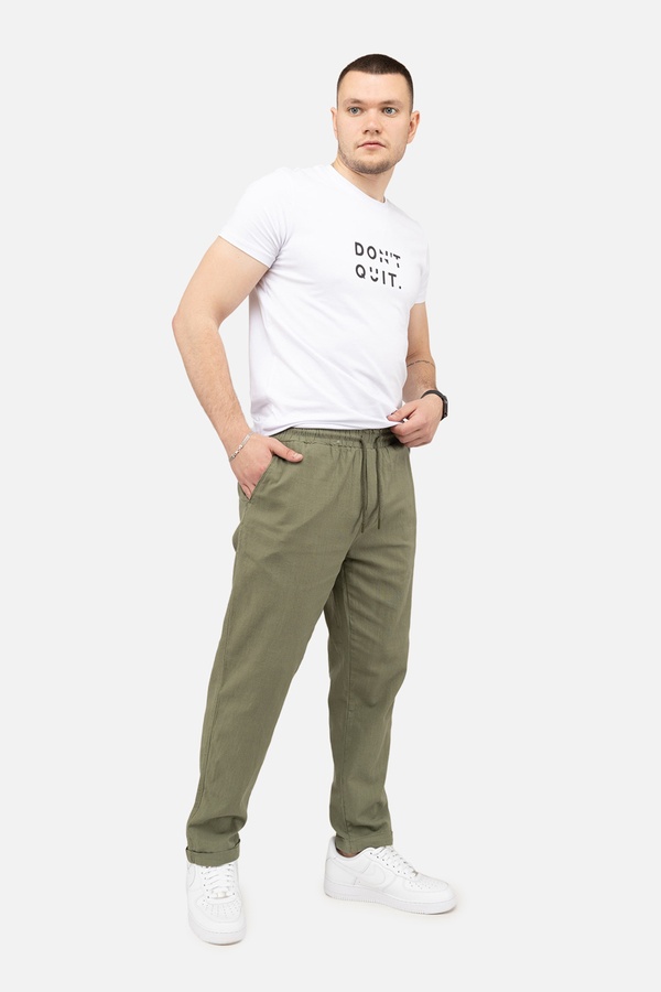 Чоловічі прямі штани 44 колір хакі ЦБ-00249854 SKT000992019 фото