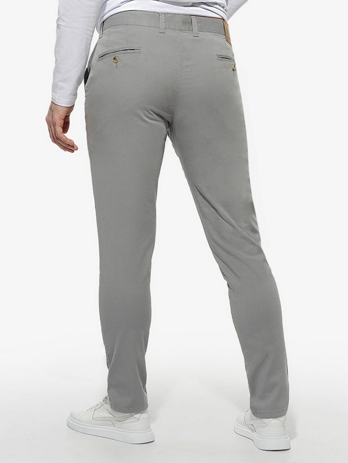 Чоловічі штани чіноси 54 колір світло-сірий ЦБ-00213868 SKT000895013 фото