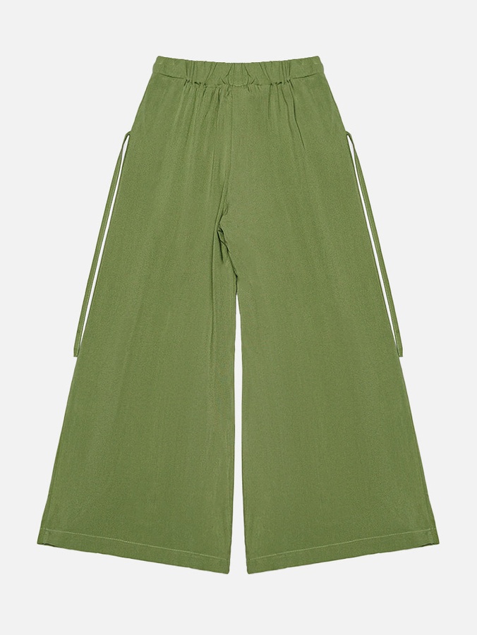 Штаны широкие для девочки 128 цвет зеленый ЦБ-00209703 SKT000887183 фото
