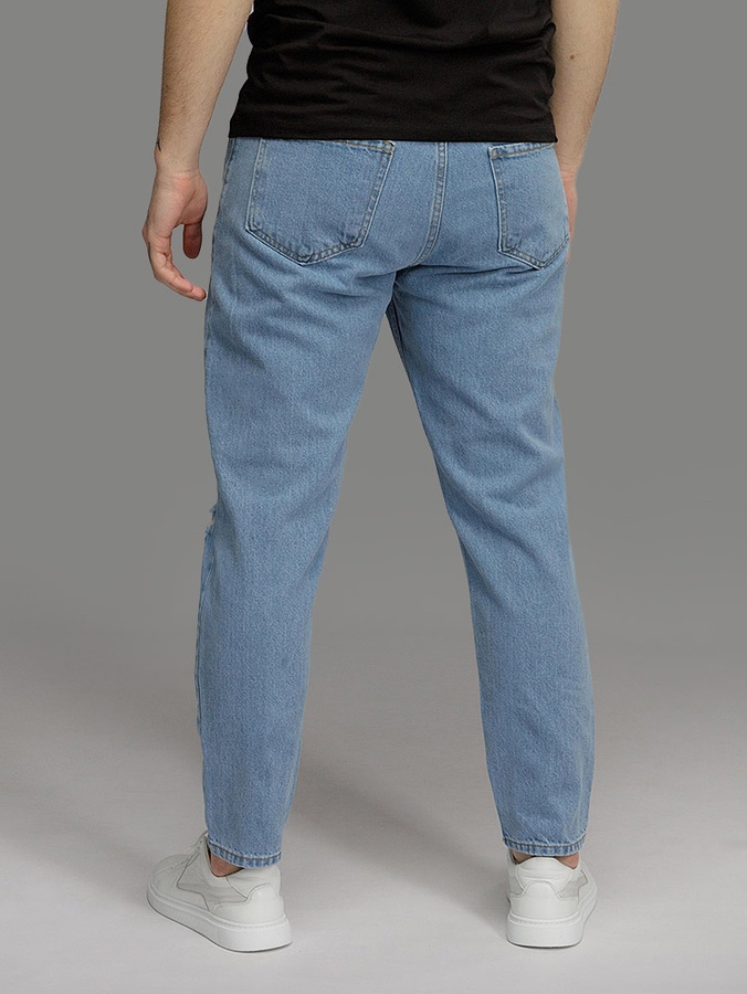 Мужские джинсы мом 54 цвет голубой ЦБ-00218791 SKT000905330 фото