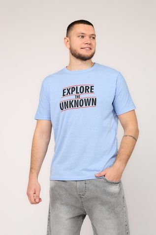 Футболка с коротким рукавом мужская цвет голубой 52 ЦБ-00273177 фото