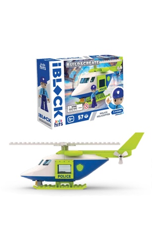 Конструктор Kids hits IBLOCK JUNIOR Police Helicopter колір різнокольоровий ЦБ-00265697 SKT001033916 фото