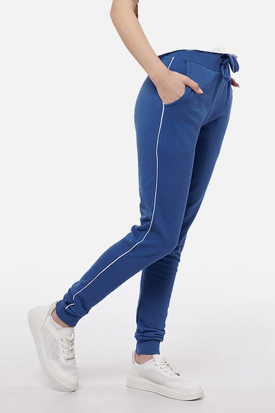 Жіночі спортивні штани 48 колір індіго ЦБ-00210072 SKT000888800 фото