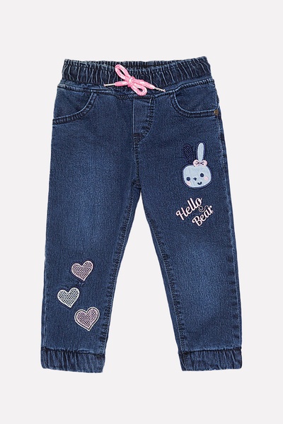 Джогеры джинсовые на девочку цвет темно-синий ЦБ-00201999 SKT000871566 фото