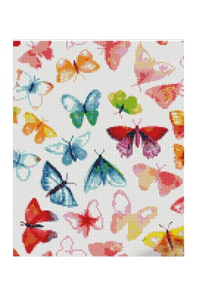 Алмазна мозаїка "Барвисті метелики" колір різнокольоровий ЦБ-00234021 SKT000942907 фото