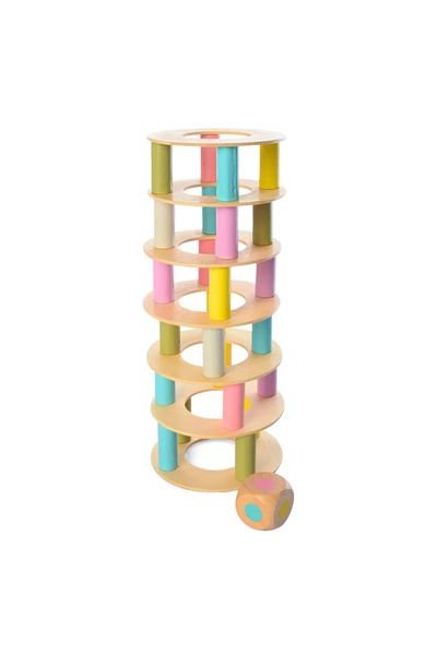 Дерев'яна іграшка Вежа колір різнокольоровий ЦБ-00122892 SKT000457629 фото