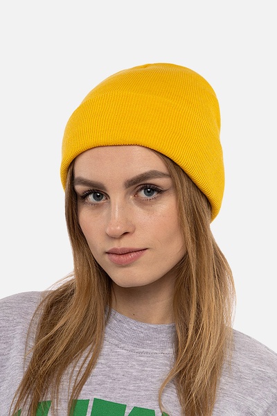 Жіноча шапка 58-60 колір жовтий ЦБ-00209578 SKT000886940 фото