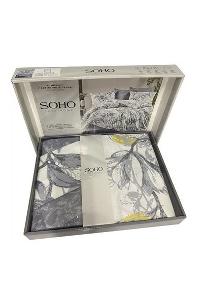 Полутораспальный комплект постельного белья - SOHO цвет серый ЦБ-00249465 SKT000991235 фото
