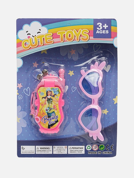Іграшковий набір 2 в 1 - телефон та окуляри колір різнокольоровий ЦБ-00225211 SKT000921900 фото