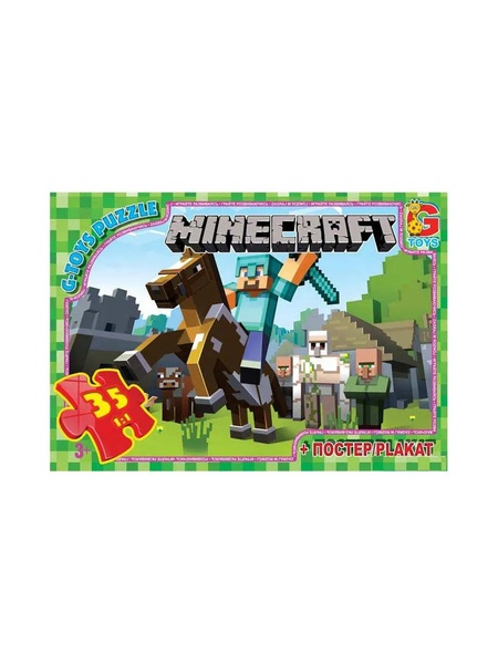 Пазлы из серии "Minecraft" (Майнкрафт), 35 элементов цвет разноцветный ЦБ-00007811 SKT000294114 фото