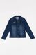 Джинсова куртка для дівчинки 140 колір темно-синій ЦБ-00160554 SKT000543598 фото 1
