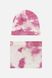 Комплект шапка та шарф для дівчинки 48-50 колір рожевий ЦБ-00189625 SKT000840539 фото 1