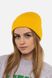 Женская шапка 58-60 цвет желтый ЦБ-00209578 SKT000886940 фото 1