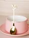 Чашка з блюдцем та ложкою "Glamor" колір рожевий ЦБ-00223920 SKT000918614 фото 2