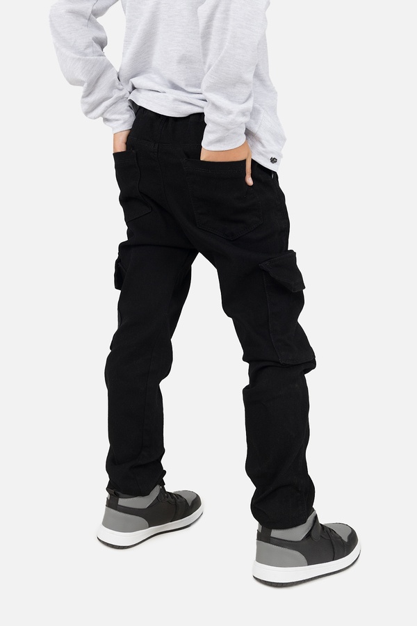 Джогеры джинсовые для мальчика 128 цвет черный ЦБ-00254808 SKT001005944 фото