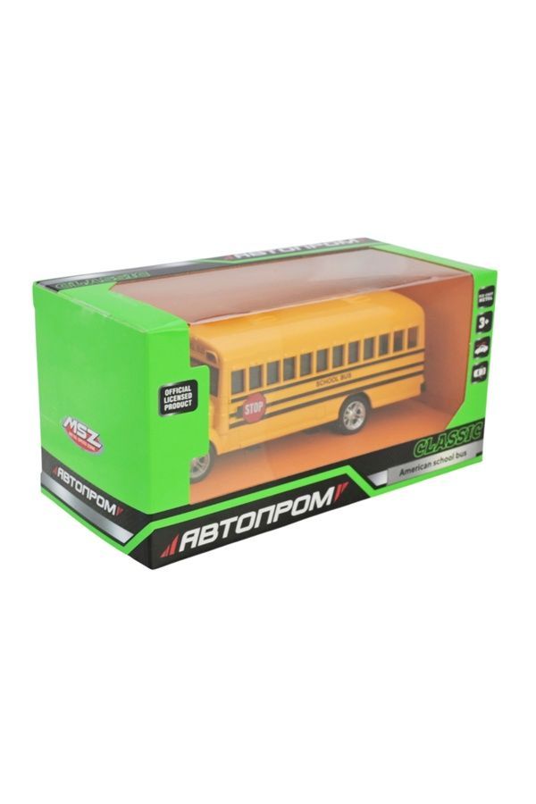 Іграшка машина металева АВТОПРОМ - American school bus АВТОПРОМ 10003 ЦБ-00289170 фото