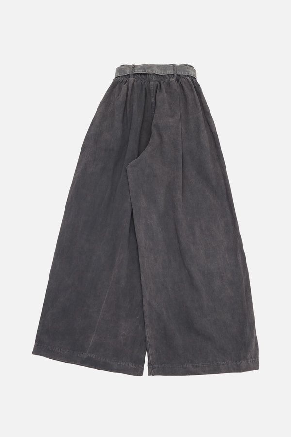 Джинсы wide leg для девочки цвет серый 146 ЦБ-00269542 фото